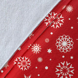 Snowflake Pattern Red Background Premium Blanket