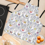 Cute Llama Alpaca Pattern Adjustable Apron