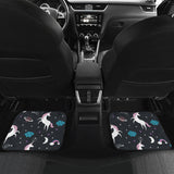 Unicorn Rainbows Moon Clound Star Pattern Front And Back Car Mats