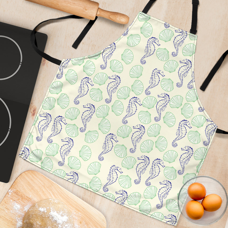 Seahorse Shell Pattern Adjustable Apron