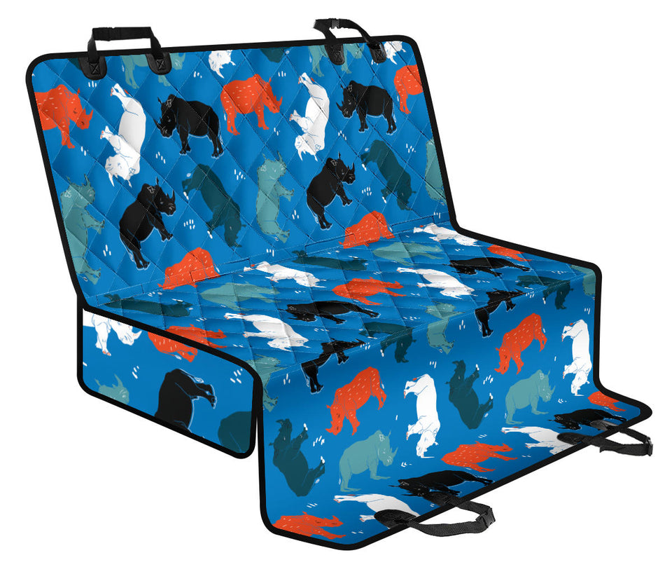 Colorful Rhino Pattern Dog Car Seat Covers