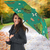 Cute Frog Dragonfly Design Pattern Umbrella