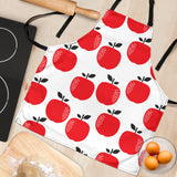 Red Apples White Background Adjustable Apron