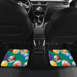 Billiard Ball Pattern Print Design 01 Front and Back Car Mats