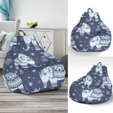 Elephant Tribal Design Pattern Bean Bag Cover