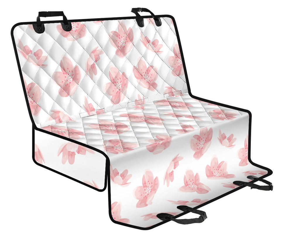 Pink Sakura Cherry Blossom Pattern Dog Car Seat Covers