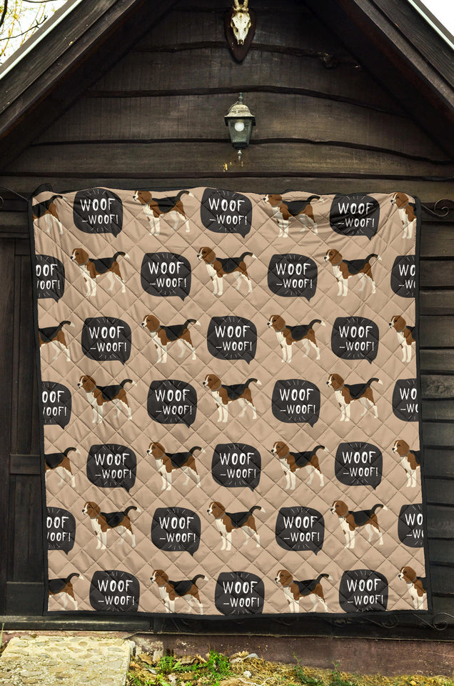 Beagle Pattern Premium Quilt