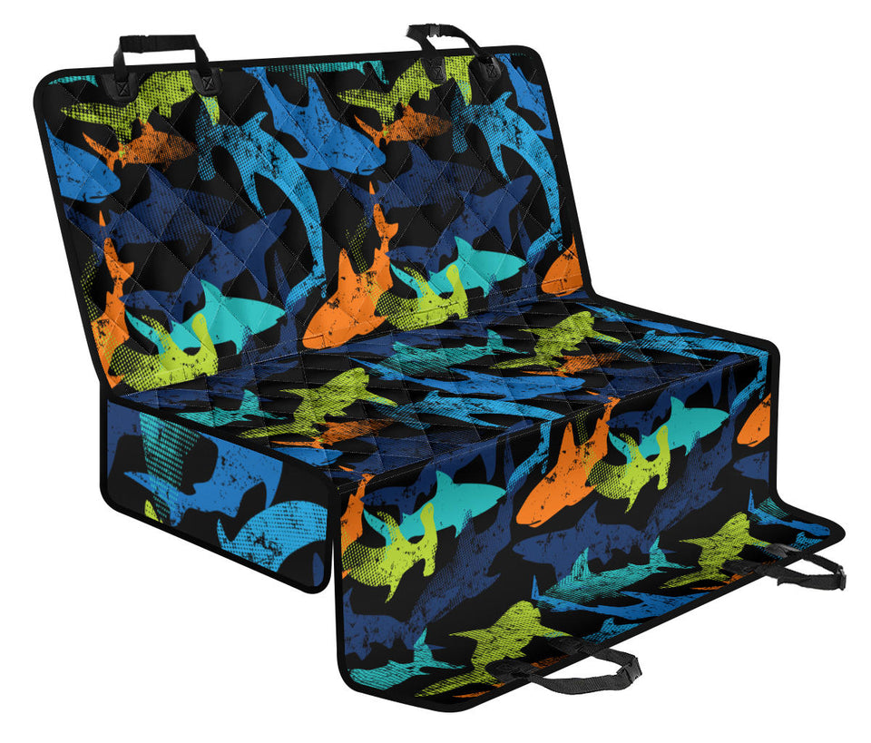 Colorful Shark Dog Car Seat Covers