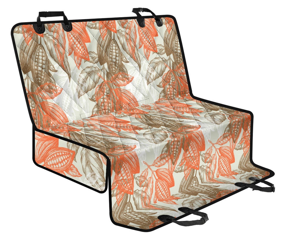 Cocoa Beans Cocoa Tree Pattern Dog Car Seat Covers