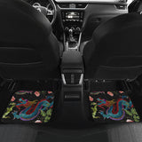 Dragons Flower Pattern Front And Back Car Mats