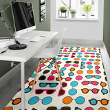Sun Glasses Pattern Print Design 03 Area Rug