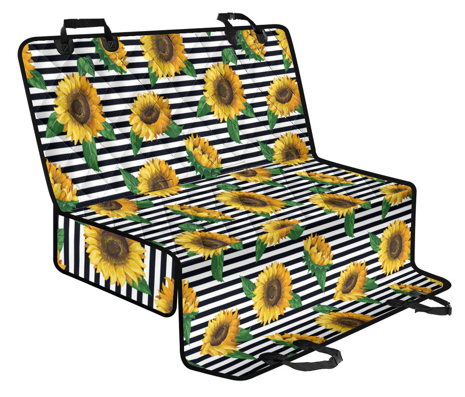Sunflowers Ribbon Background Dog Car Seat Covers