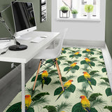Beautiful Parrot Palm Leaves Pattern Area Rug