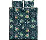 Cactus glass terrarium pattern Quilt Bed Set