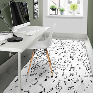 Music Notes Pattern Print Design 04 Area Rug