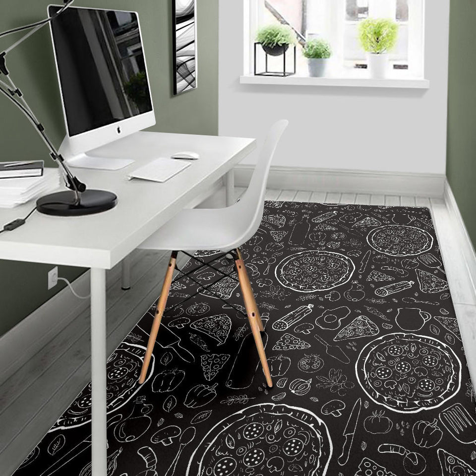 Pizza Pattern  Area Rug