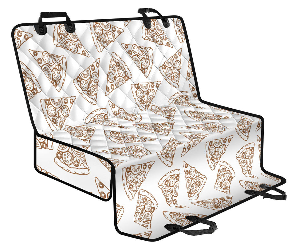 Hand Drawn Pizza Pattern Dog Car Seat Covers