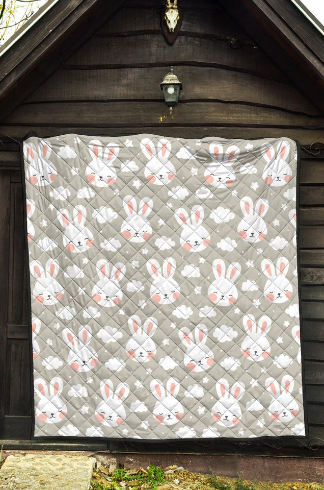 Rabbit Cloud Pattern Premium Quilt