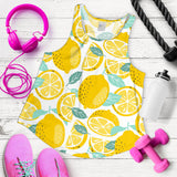 lemon design pattern Women Racerback Tank Top