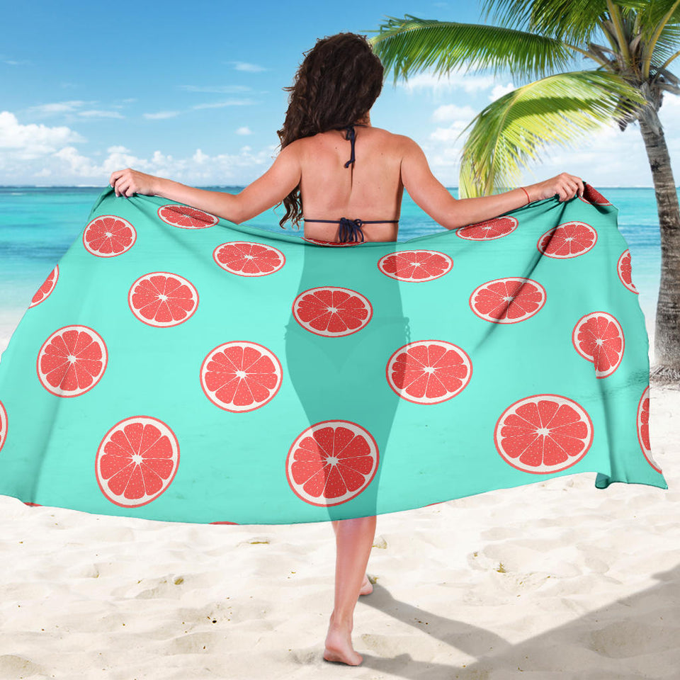 Grapefruit Green Background Sarong