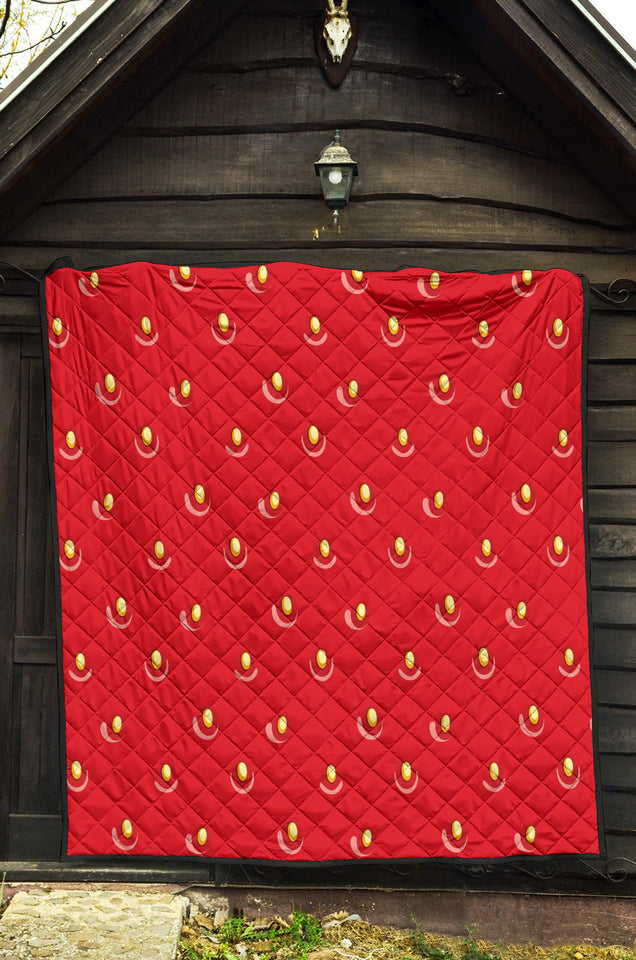 Strawberry Texture Skin Pattern Premium Quilt