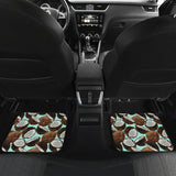 Coconut Pattern Print Design 03 Front and Back Car Mats