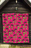 Alien Pattern Print Design 03 Premium Quilt