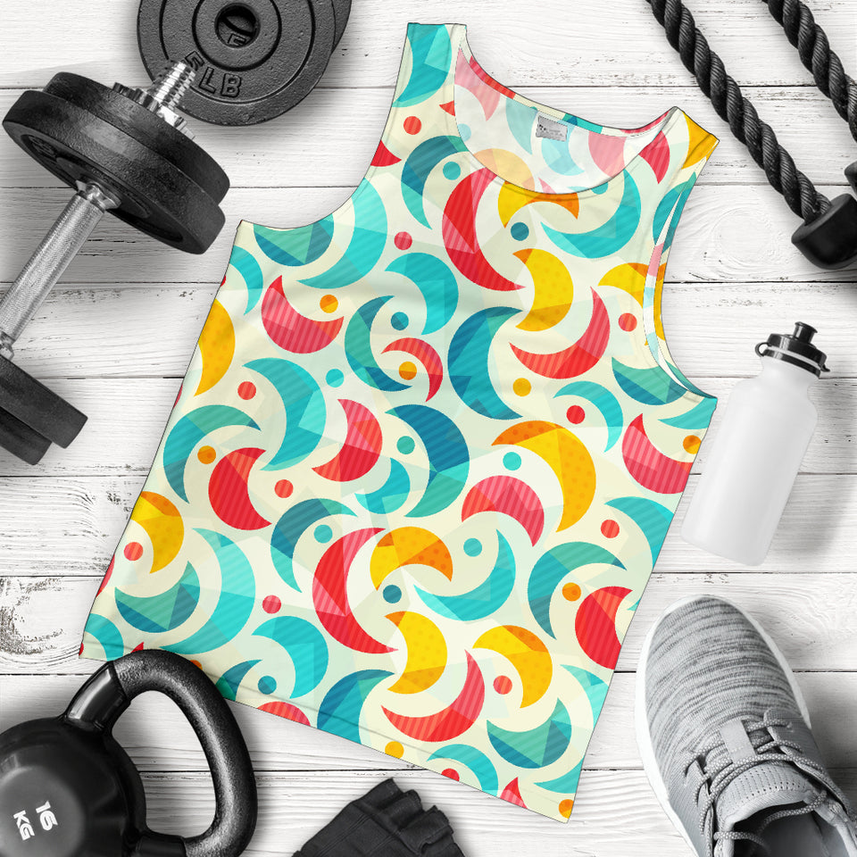Colorful moon pattern Men Tank Top