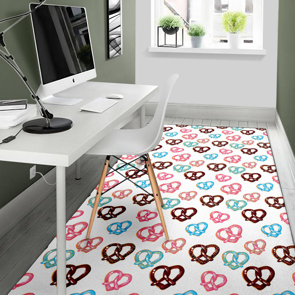 Pretzels Pattern Print Design 04 Area Rug