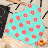 Grapefruit Green Background Adjustable Apron