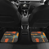 Electric Guitars Pattern Front And Back Car Mats
