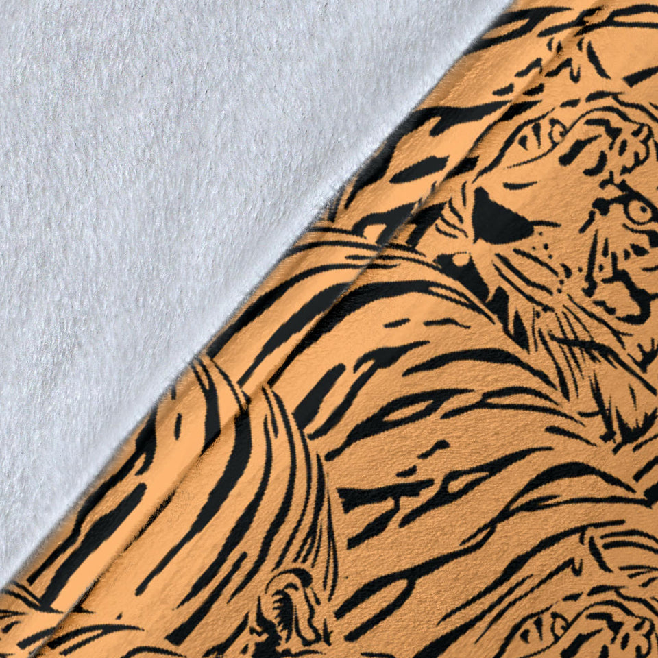 Bengal Tigers Pattern Premium Blanket