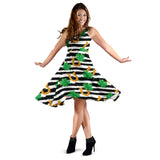 Horseshoes Pattern Print Design 01 Sleeveless Midi Dress