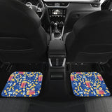 Popcorn Pattern Print Design 01 Front and Back Car Mats