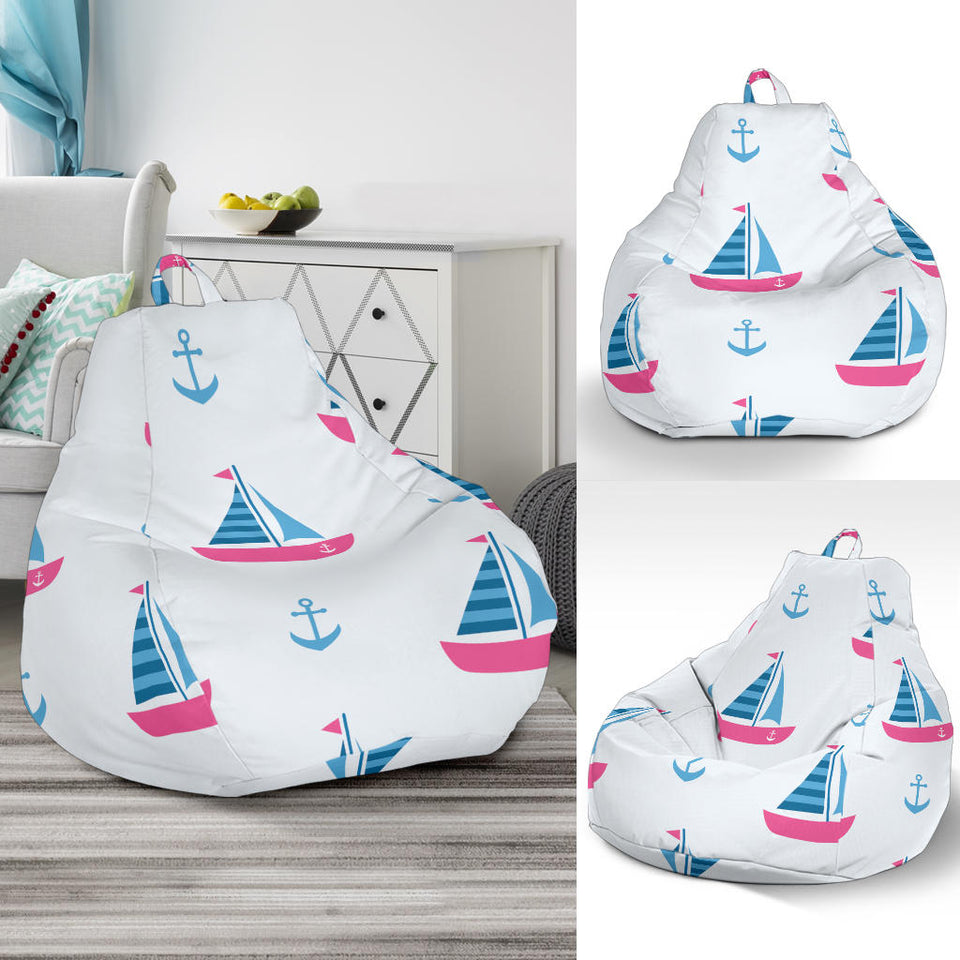 Sailboat Anchor Pattern Bean Bag Cover