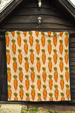 Carrot Pattern Print Design 04 Premium Quilt