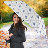 Anchor Rudder Nautical Design Pattern Umbrella