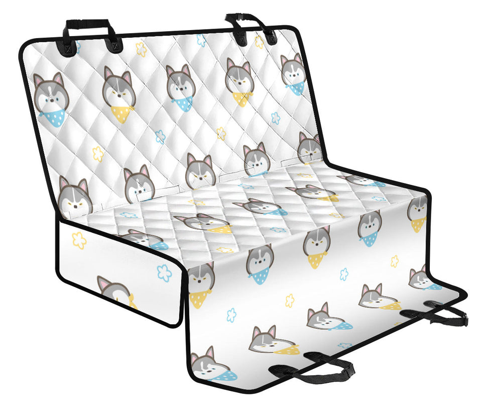 Cute Siberian Husky Pattern Dog Car Seat Covers