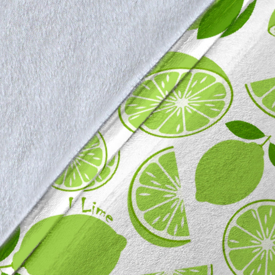Lime Design Pattern Premium Blanket