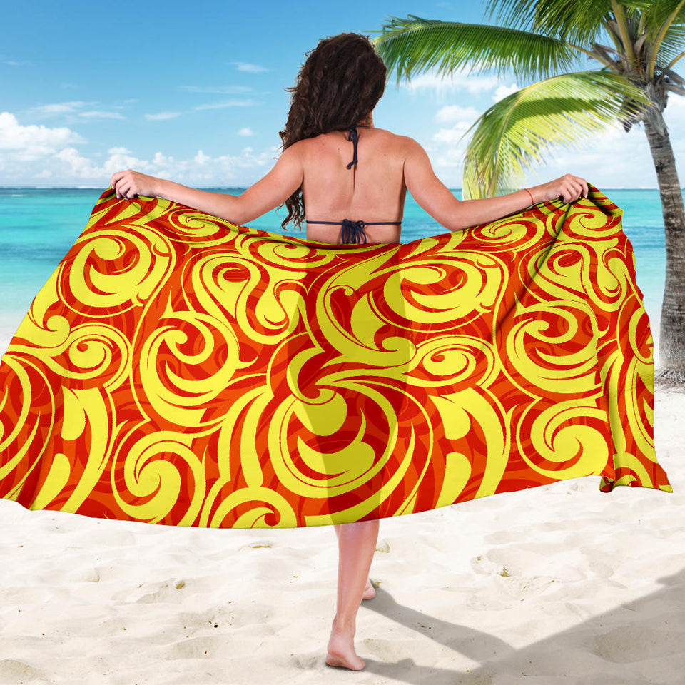 Fire Flame Design Pattern Sarong
