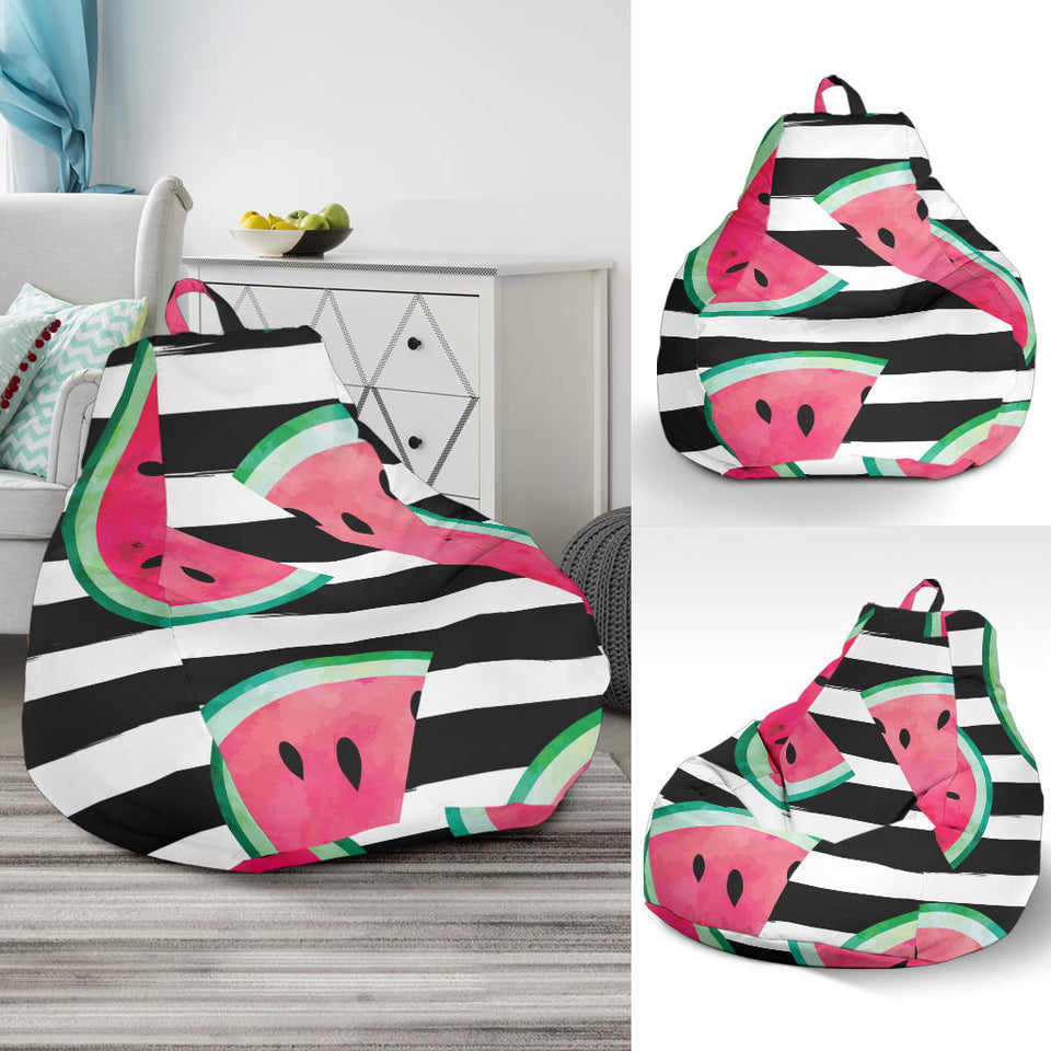 Watercolor Paint Textured Watermelon Pieces Bean Bag Cover