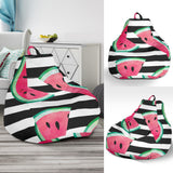 Watercolor Paint Textured Watermelon Pieces Bean Bag Cover