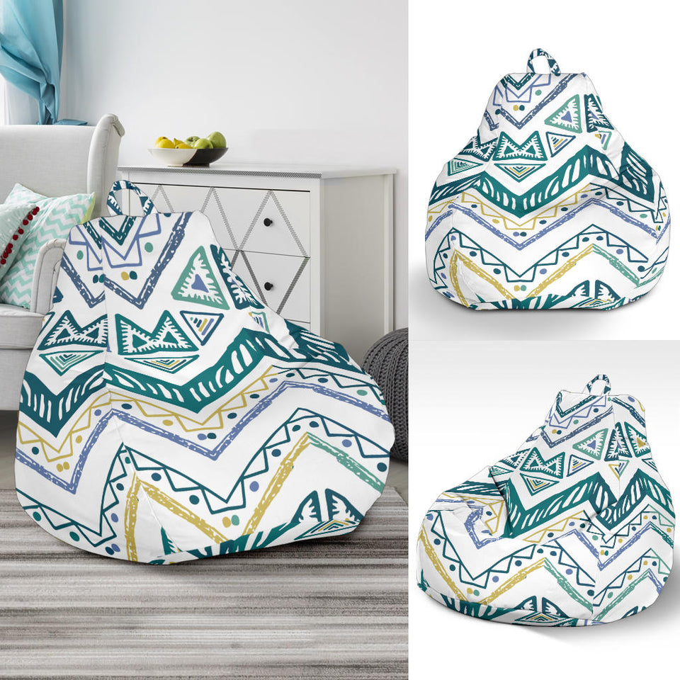 Zigzag  Chevron Paint Design Pattern Bean Bag Cover