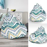 Zigzag  Chevron Paint Design Pattern Bean Bag Cover