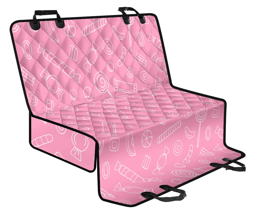 Sweet Candy Pink Background Dog Car Seat Covers