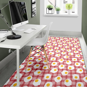 Fried Eggs Pattern Print Design 03 Area Rug