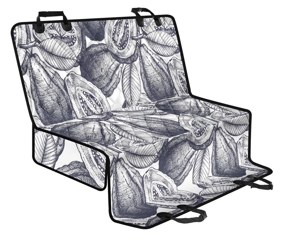 Guava Tropical Hand Drawn Pattern Dog Car Seat Covers