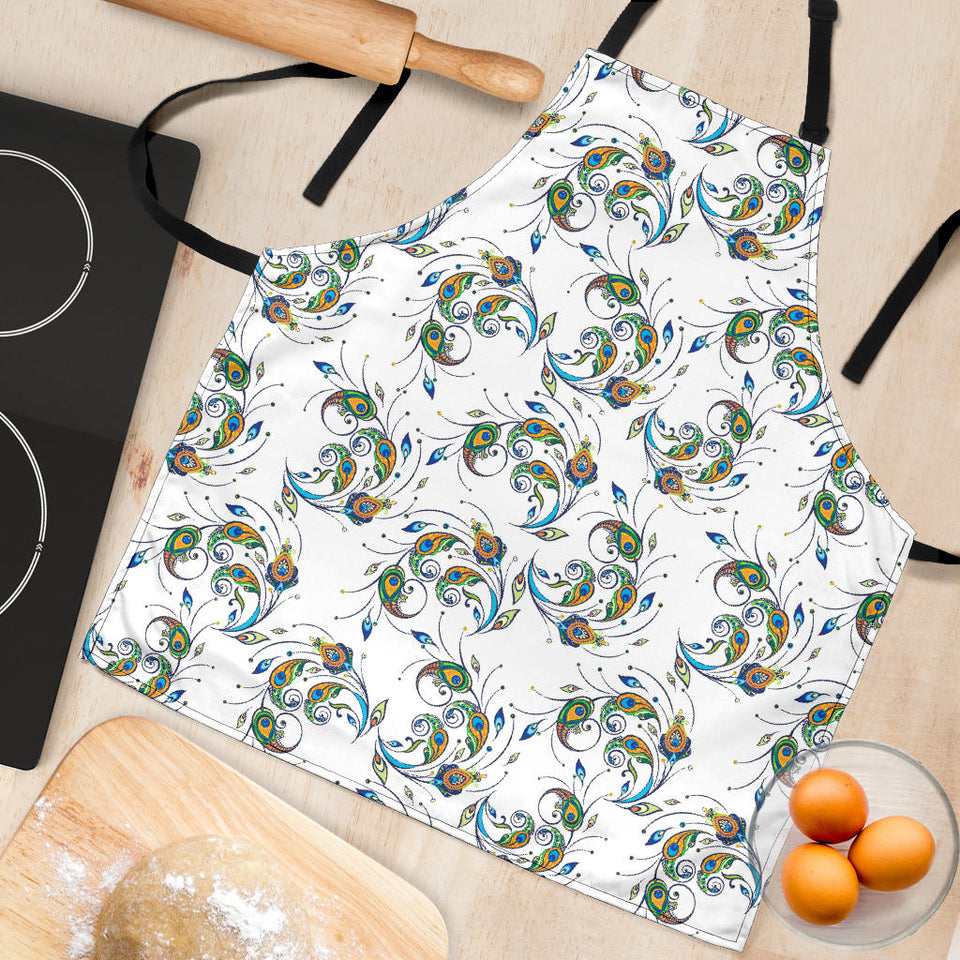 Peacock Feather Pattern Adjustable Apron