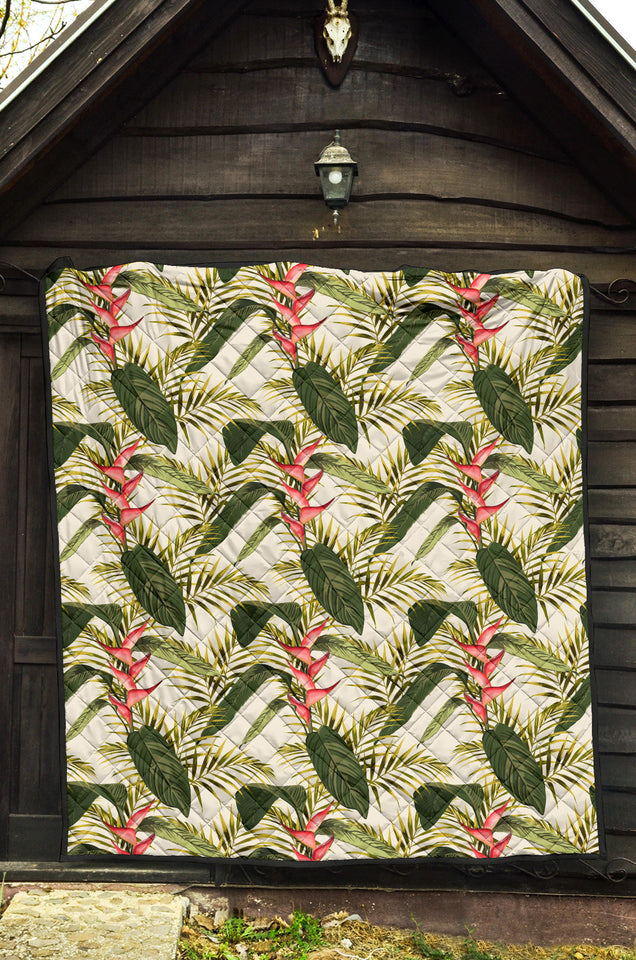 Heliconia Pattern Premium Quilt