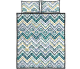 zigzag  chevron paint design pattern Quilt Bed Set